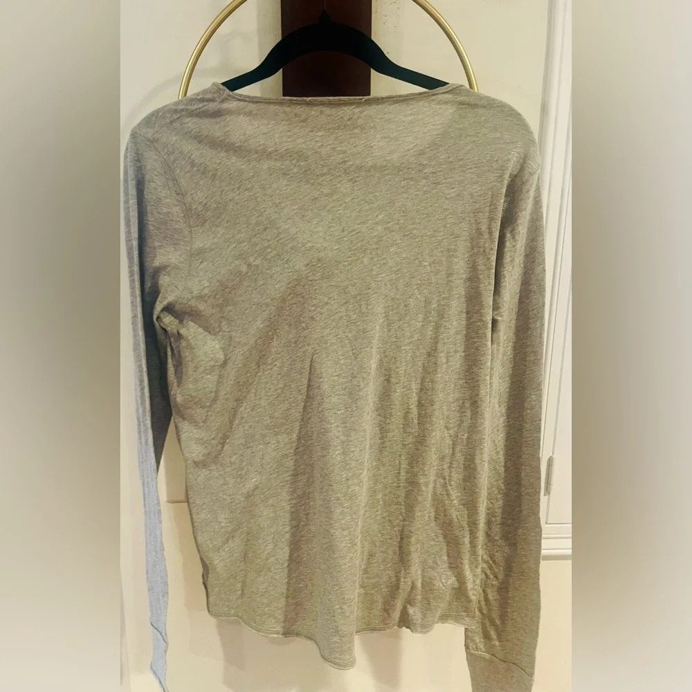 Zadig & Voltaire Gray Skull Print Women's Long Sleeve Tee - Picture 4 of 4